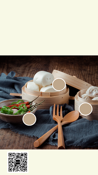 简洁美味早餐手机海报背景