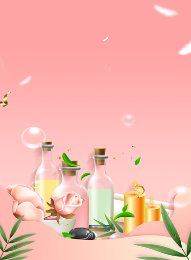 小清新植粹健康护肤海报印刷背景
