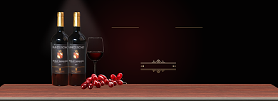 黑色质感红酒促销BANNER背景