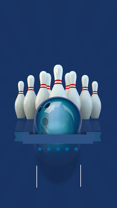 魅力保龄球手机海报背景
