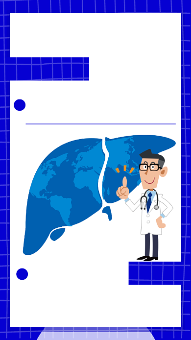 世界肝炎日肝脏医学UI风格手机海报背景