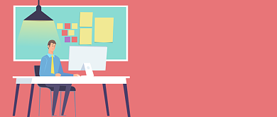 插画风区块链接开发新趋势公众号首图背景