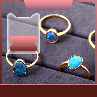 藕粉色精致首饰戒指国庆优惠直通车背景