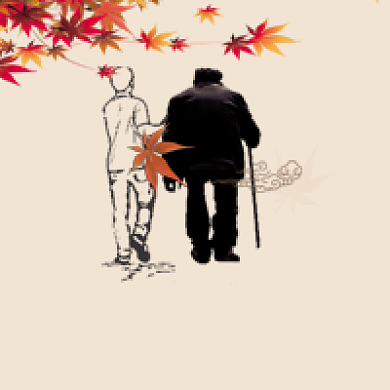 世界帕金森日插画手绘简约公众号次图背景