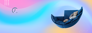 蓝色淘抢购家具家居沙发促销banner背景