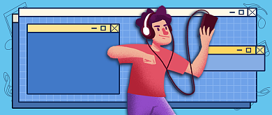 扁平风蓝色校园音乐部招新公众号首图背景