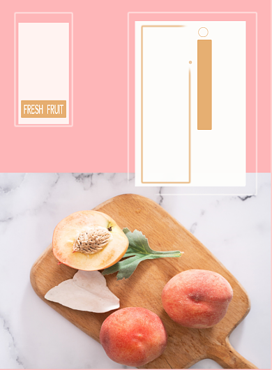 白粉色水蜜桃特卖海报背景