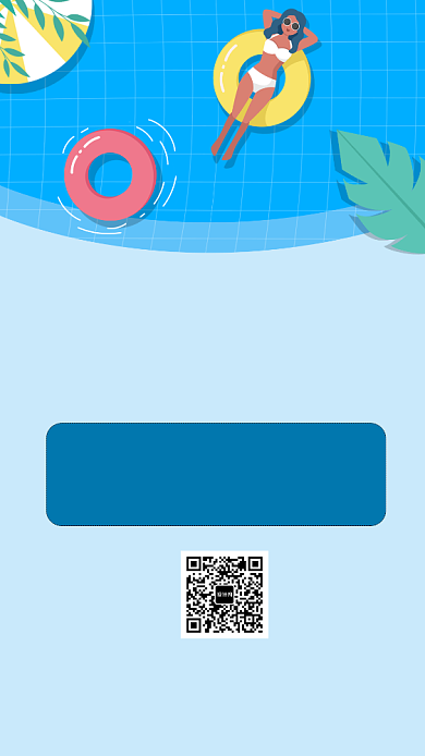 夏季游泳课手机海报背景