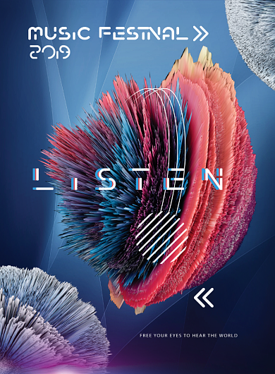 音乐节潮流活动广告印刷海报背景
