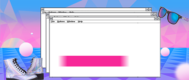 渐变蒸汽波服装新装换季打折公众首图背景