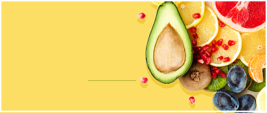 新鲜水果黄色背景橙子葡萄新媒体配图背景