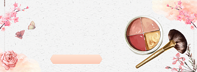 国潮彩妆淘宝banner背景