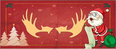 圣诞节礼物清单卡通手绘手机首图背景