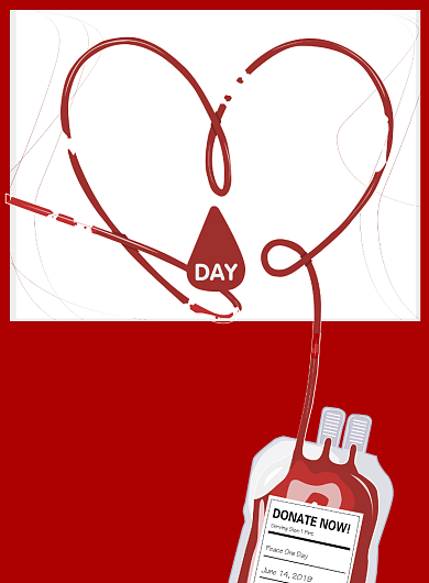 世界无偿献血爱心公益海报模板背景