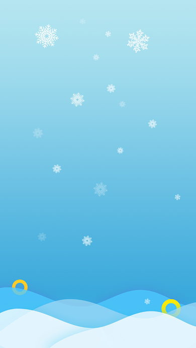 海洋雪花插画手机壁纸背景