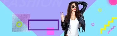 清新女装双十一大促销banner背景