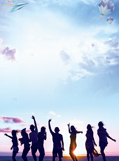 蓝色创意毕业季印刷海报背景