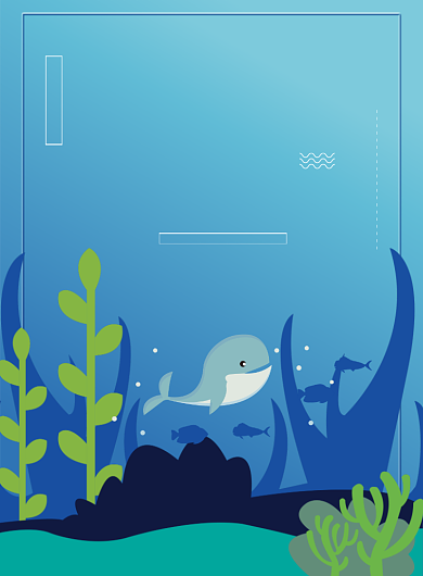 世界海洋日印刷海报背景