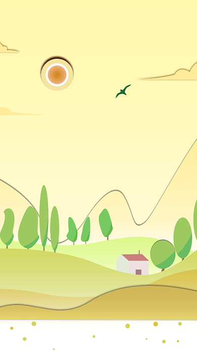 创意处暑风景插画海报背景