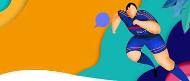 平面运动健身卡通广告微信公众号素材图片背景