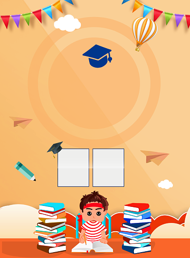 创意卡通高考备考学习海报背景