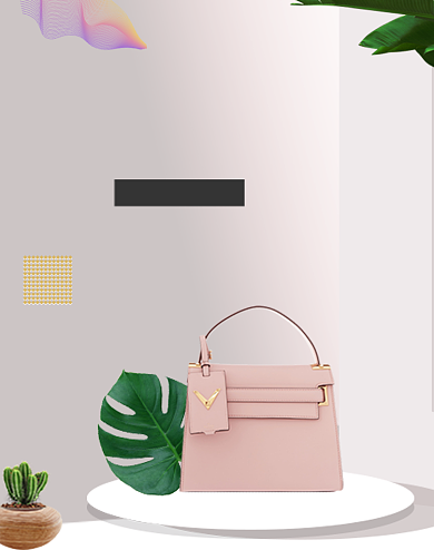 粉色调时尚女包促销电商海报背景
