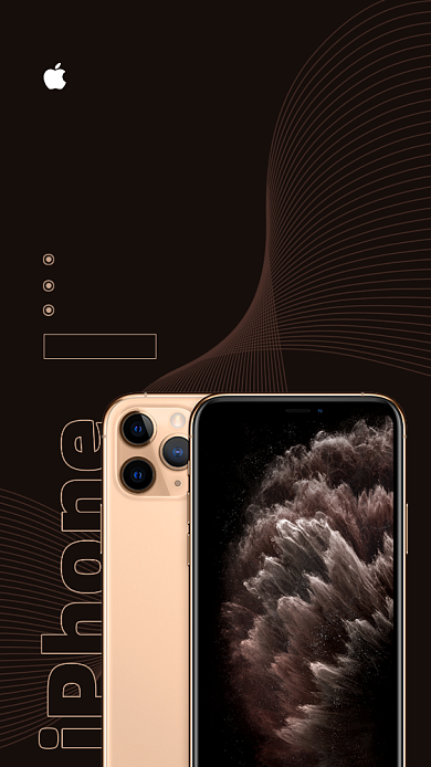 黑色iphone手机新品上市促销手机海报背景