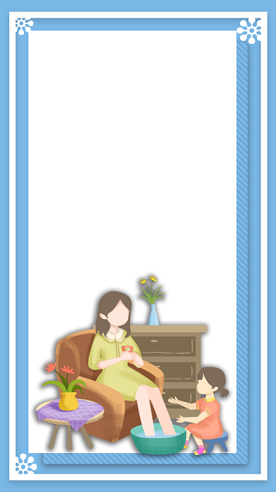 蓝色清新文艺简约感谢信手机宣传海报背景