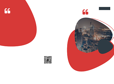 红色创意地产公司金融理财三折页模板背景