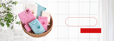 简约毛巾生活用品促销banner背景