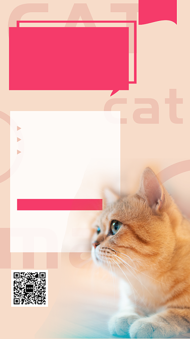 年底猫粮大囤货手机宣传海报背景