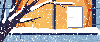 中国传统节气小雪公众号首图背景