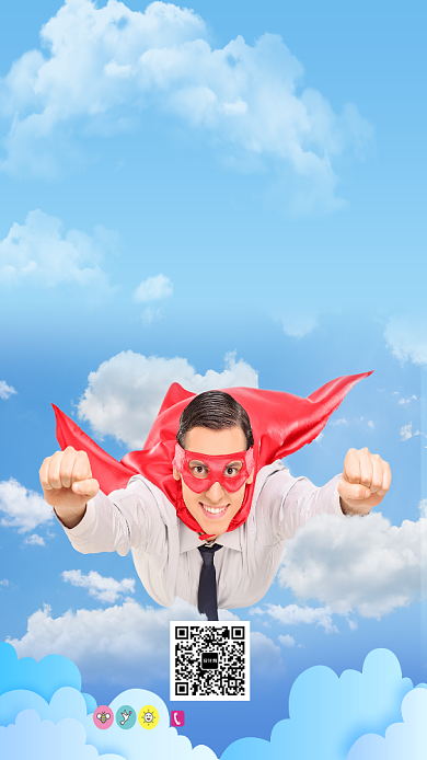 爸爸是超人父亲节手机海报背景