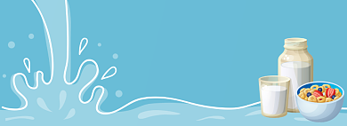 简约蓝色健康早餐淘宝banner背景