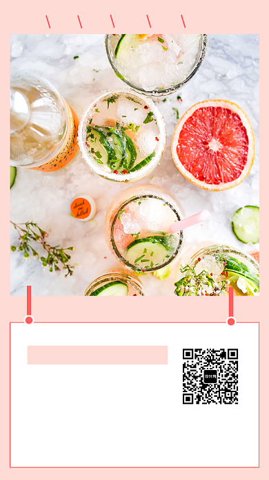 夏日水果清新日签月签手机海报背景