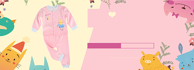 冬季童装上新淘宝电商banner图背景