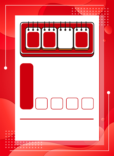 红色简约线条年终通用宣传促销印刷海报背景