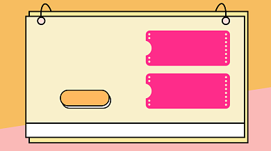 撞色促销活动横版海报背景