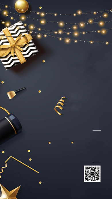 黑色华丽圣诞节圣诞狂欢购手机海报背景