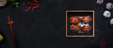 时尚美食麻辣螃蟹料理微信公众号素材图片背景