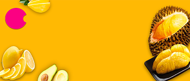 黄色创意清新水果促销公众号首图背景