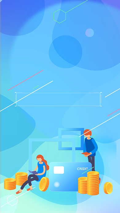 蓝色失量理财海报背景