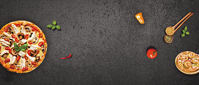 时尚美味快餐披萨微信公众号素材图片背景