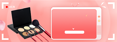 女王节特惠彩妆折扣淘宝banner背景