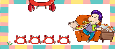 吃货联盟卡通手绘手机首图背景