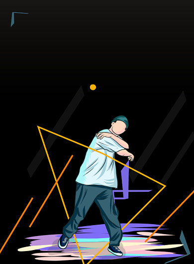 黑色商务街舞培训印刷海报背景