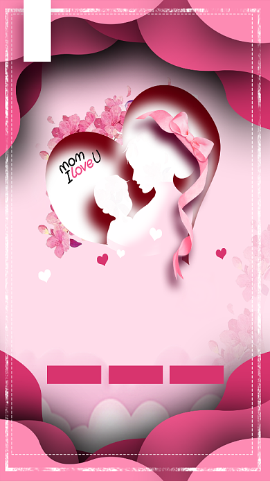 母亲节唯美宣传手机海报背景