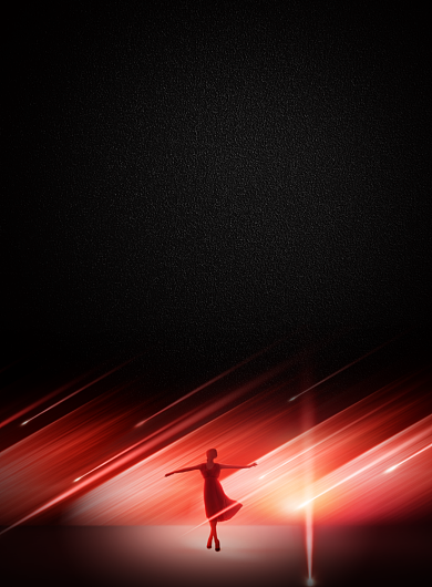 红色绚丽舞蹈培训教育海报背景