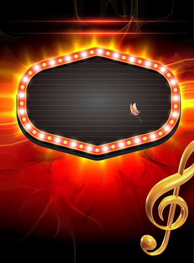 炫酷红主播海报模板背景