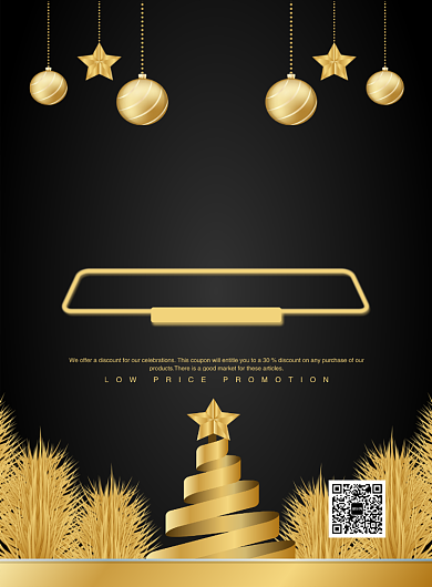 大气黑金风2019圣诞狂欢宣传促销海报背景